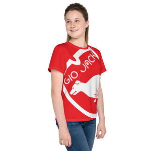 Youth crew neck t-shirt Logo 1 Alizarina W F GIO JACK