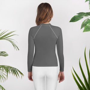 Youth Rash Guard Logs 1 plus Dark Grey W F GIO JACK