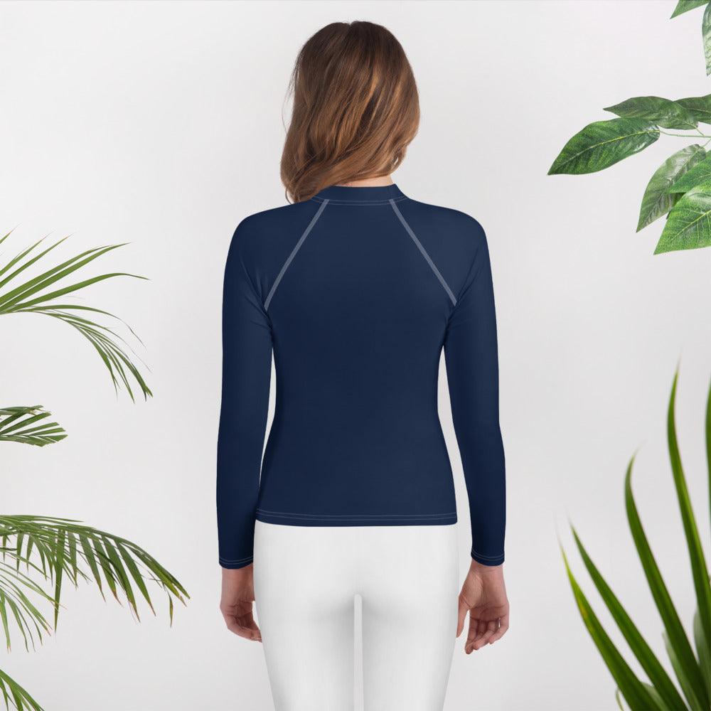 Youth Rash Guard Logs 1 plus Navy W F GIO JACK
