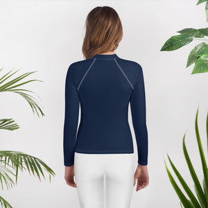 Youth Rash Guard Logs 1 plus Navy W F GIO JACK