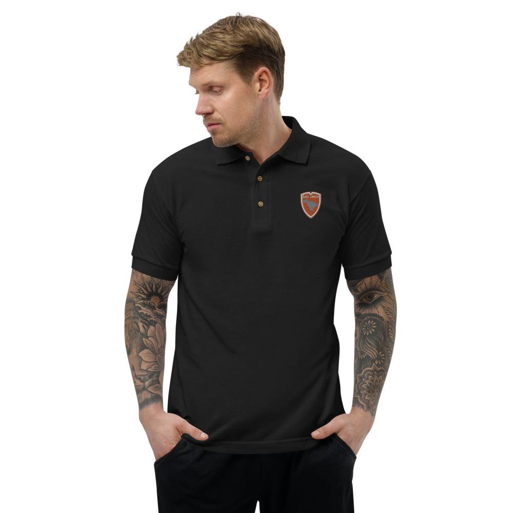 Polo Gio Jack Classic Embroidered Bicolor Orange White GIO JACK