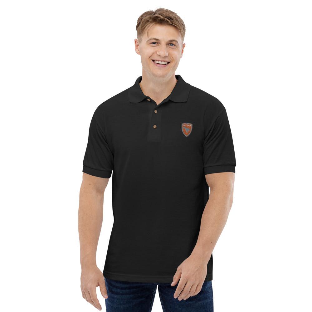 Polo Gio Jack Classic Embroidered Bicolor Orange Grey GIO JACK