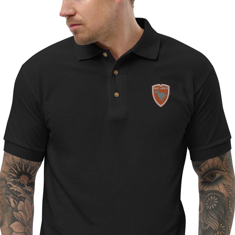 Polo Gio Jack Classic Embroidered Bicolor Orange White GIO JACK