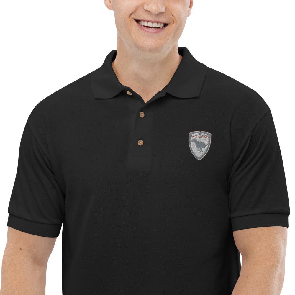 Polo Gio Jack Classic Embroidered Logo Bicolor White Grey GIO JACK