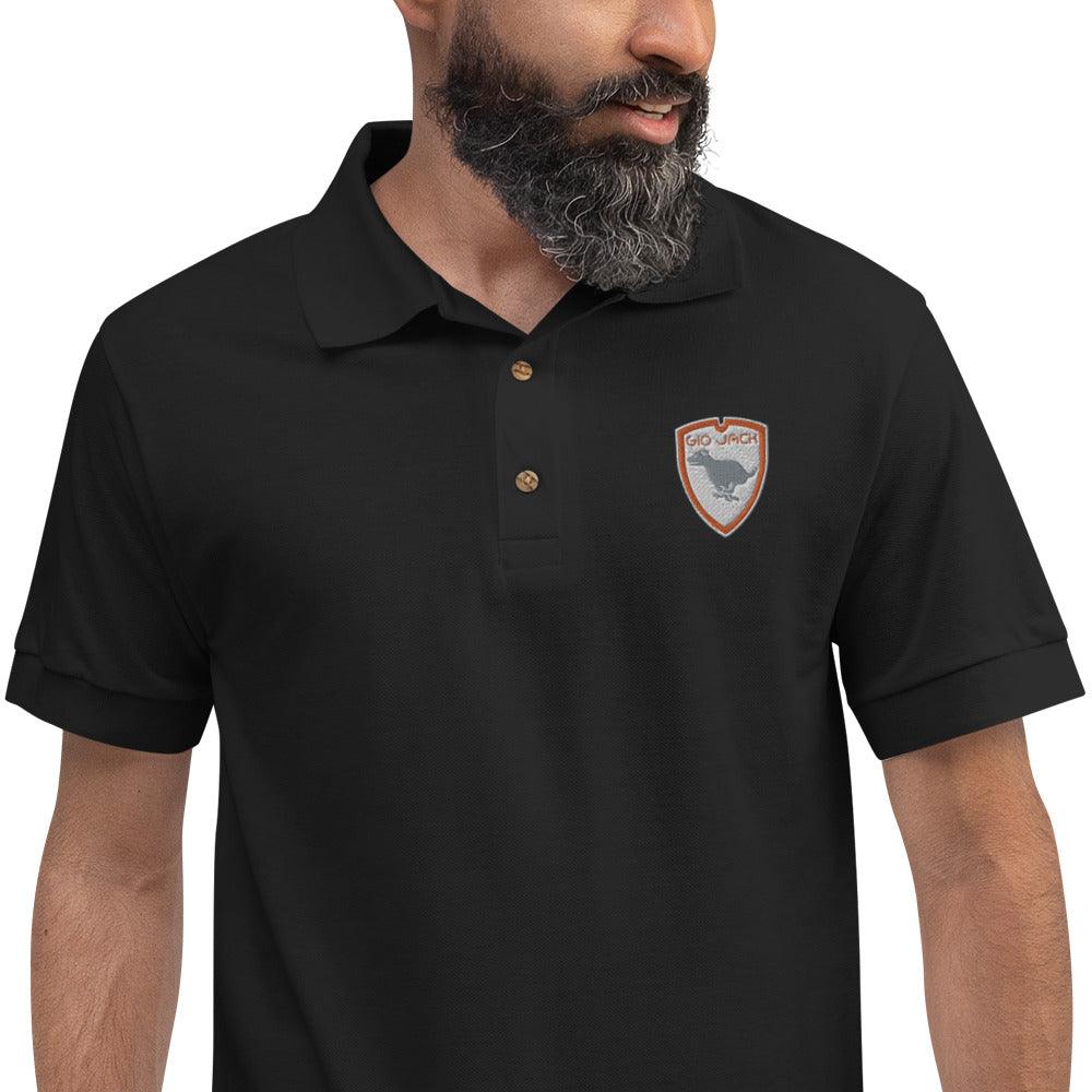 Polo Gio Jack Classic Embroidered Bicolor Grey Orange GIO JACK