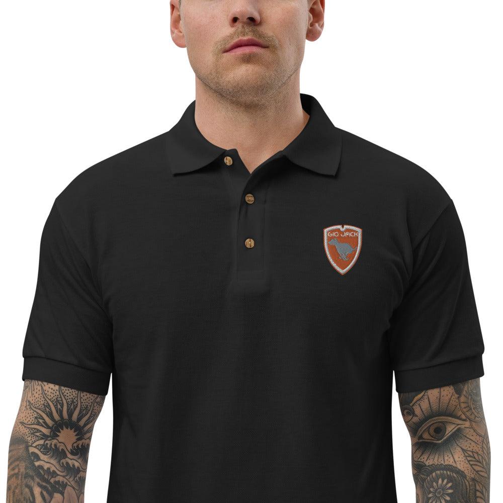 Polo Gio Jack Classic Embroidered Bicolor Orange White GIO JACK