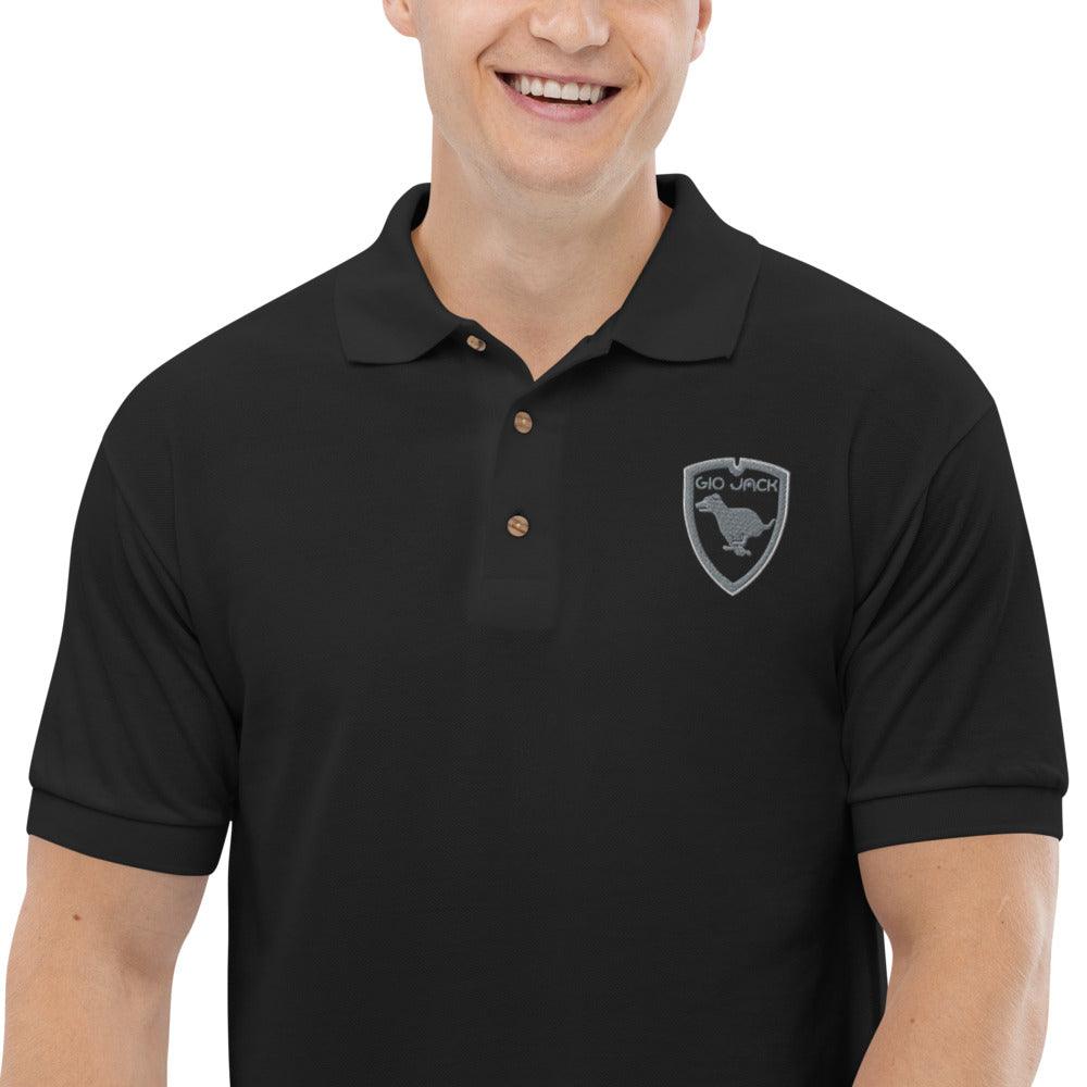 Polo Gio Jack Classic Embroidered Bicolor Grey White GIO JACK