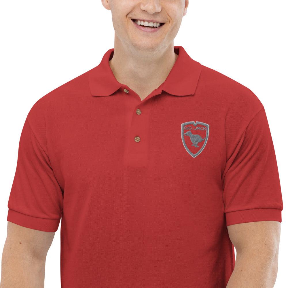 Polo Gio Jack Classic Embroidered Bicolor Grey White GIO JACK