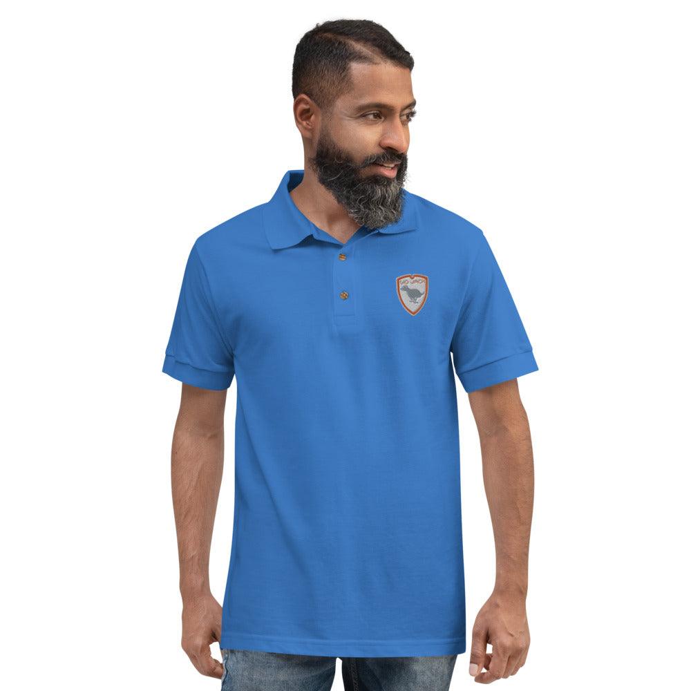 Polo Gio Jack Classic Embroidered Bicolor Grey Orange GIO JACK
