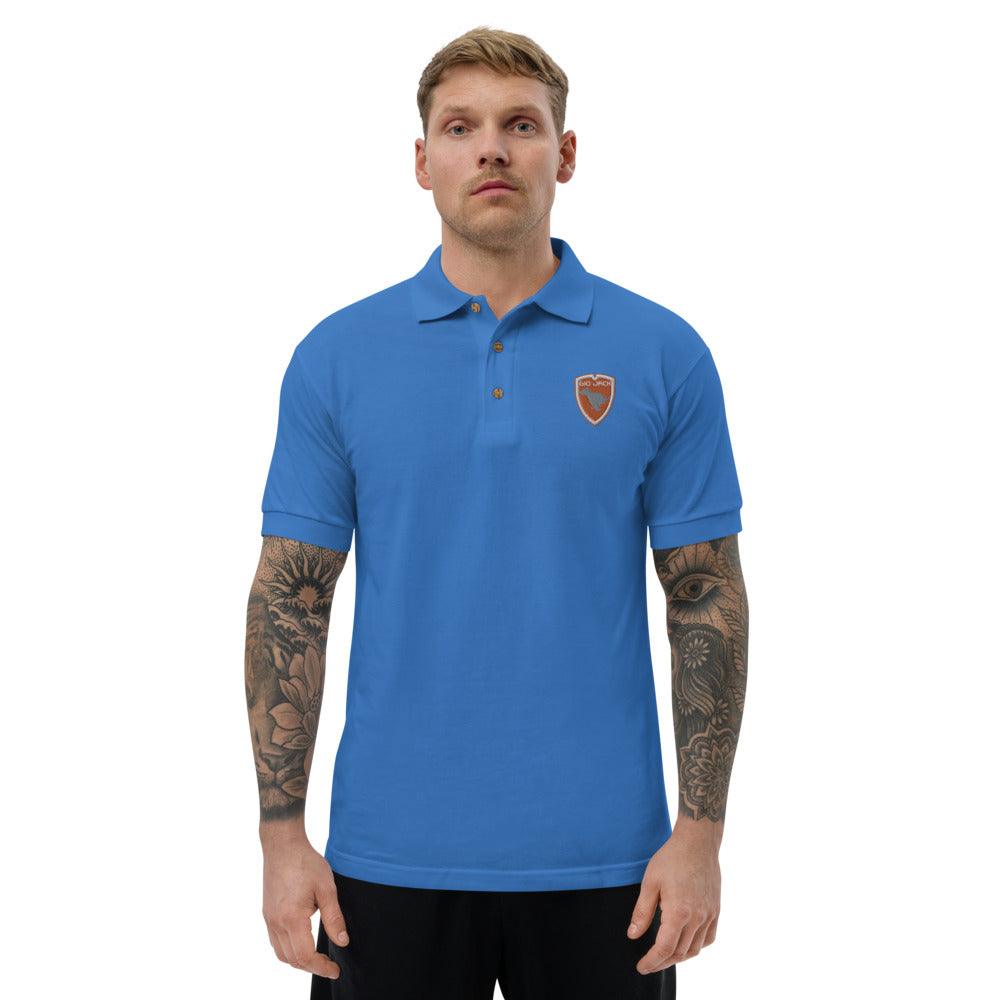 Polo Gio Jack Classic Embroidered Bicolor Orange White GIO JACK