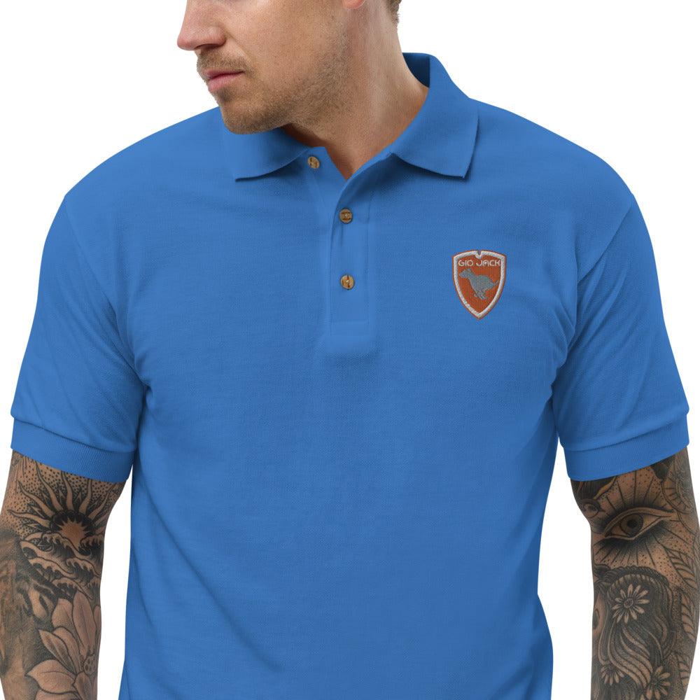 Polo Gio Jack Classic Embroidered Bicolor Orange White GIO JACK