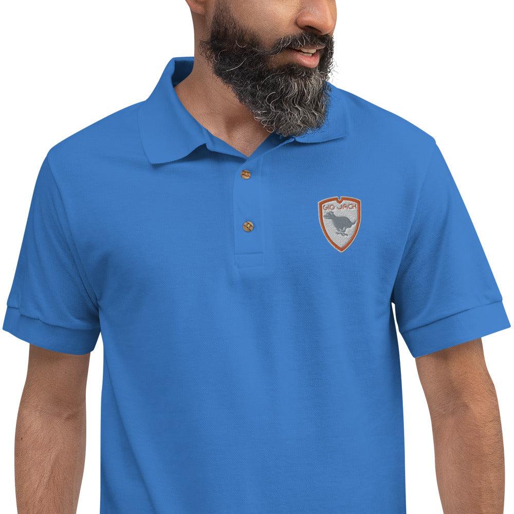 Polo Gio Jack Classic Embroidered Bicolor Grey Orange GIO JACK