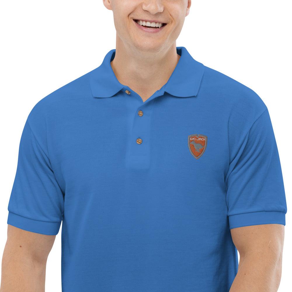 Polo Gio Jack Classic Embroidered Bicolor Orange Grey GIO JACK