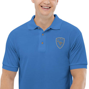Polo Gio Jack Classic Embroidered Bicolor Grey White GIO JACK