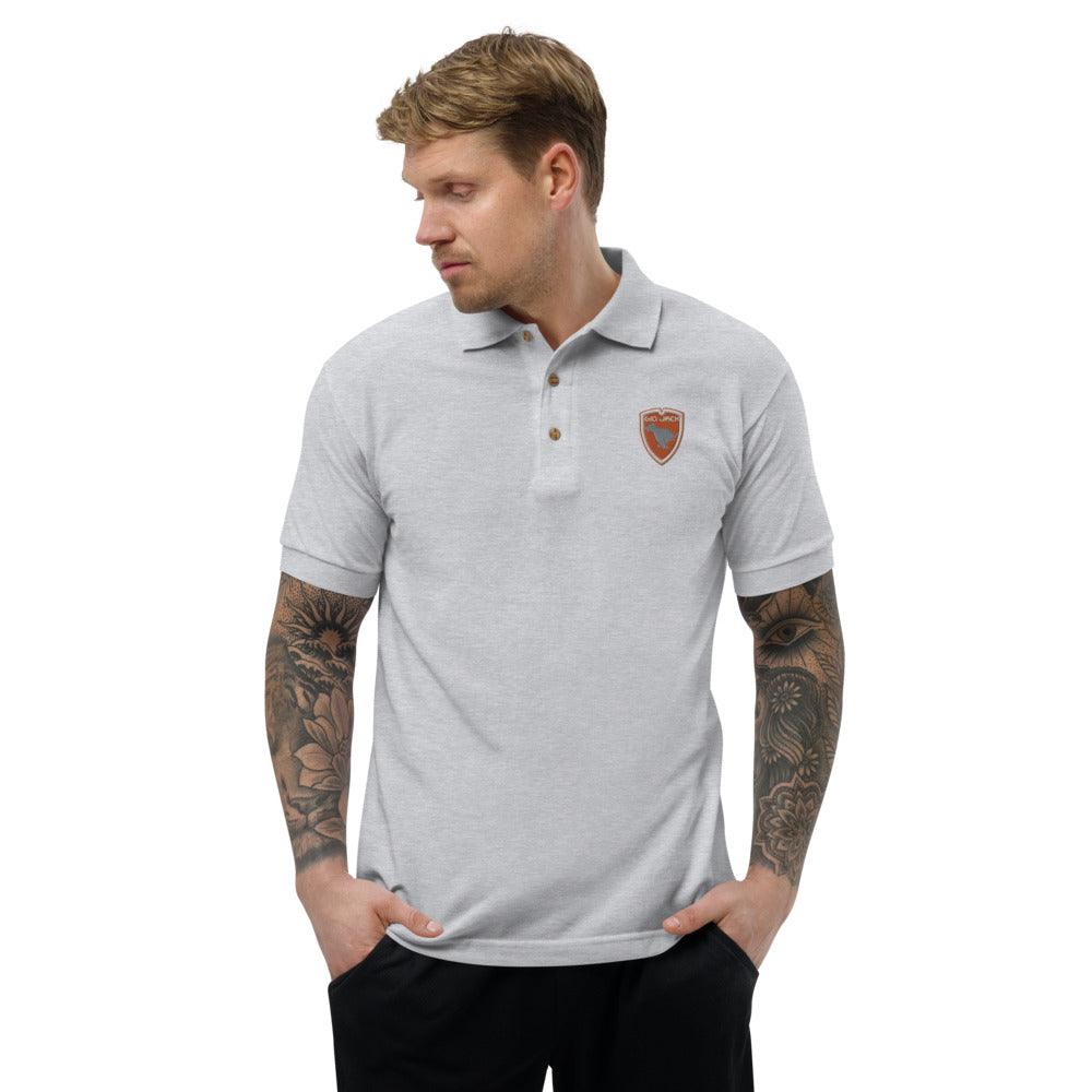 Polo Gio Jack Classic Embroidered Bicolor Orange White GIO JACK