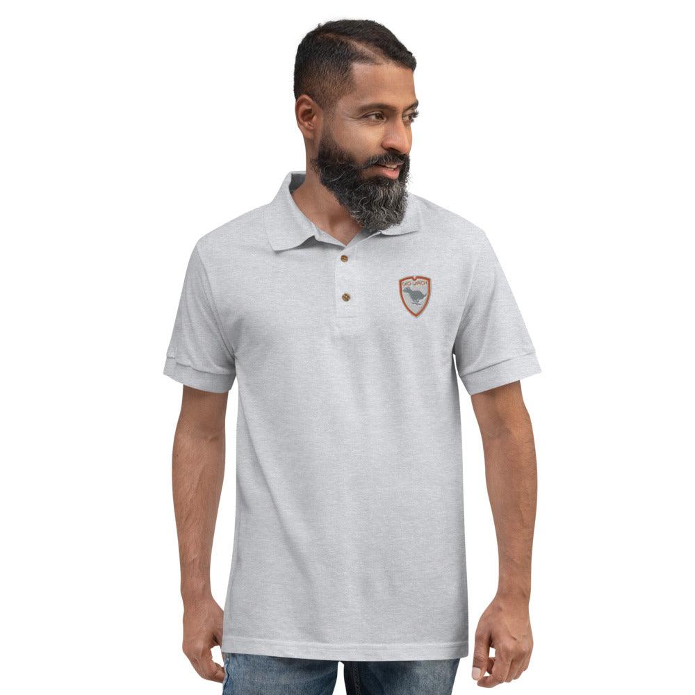 Polo Gio Jack Classic Embroidered Bicolor Grey Orange GIO JACK