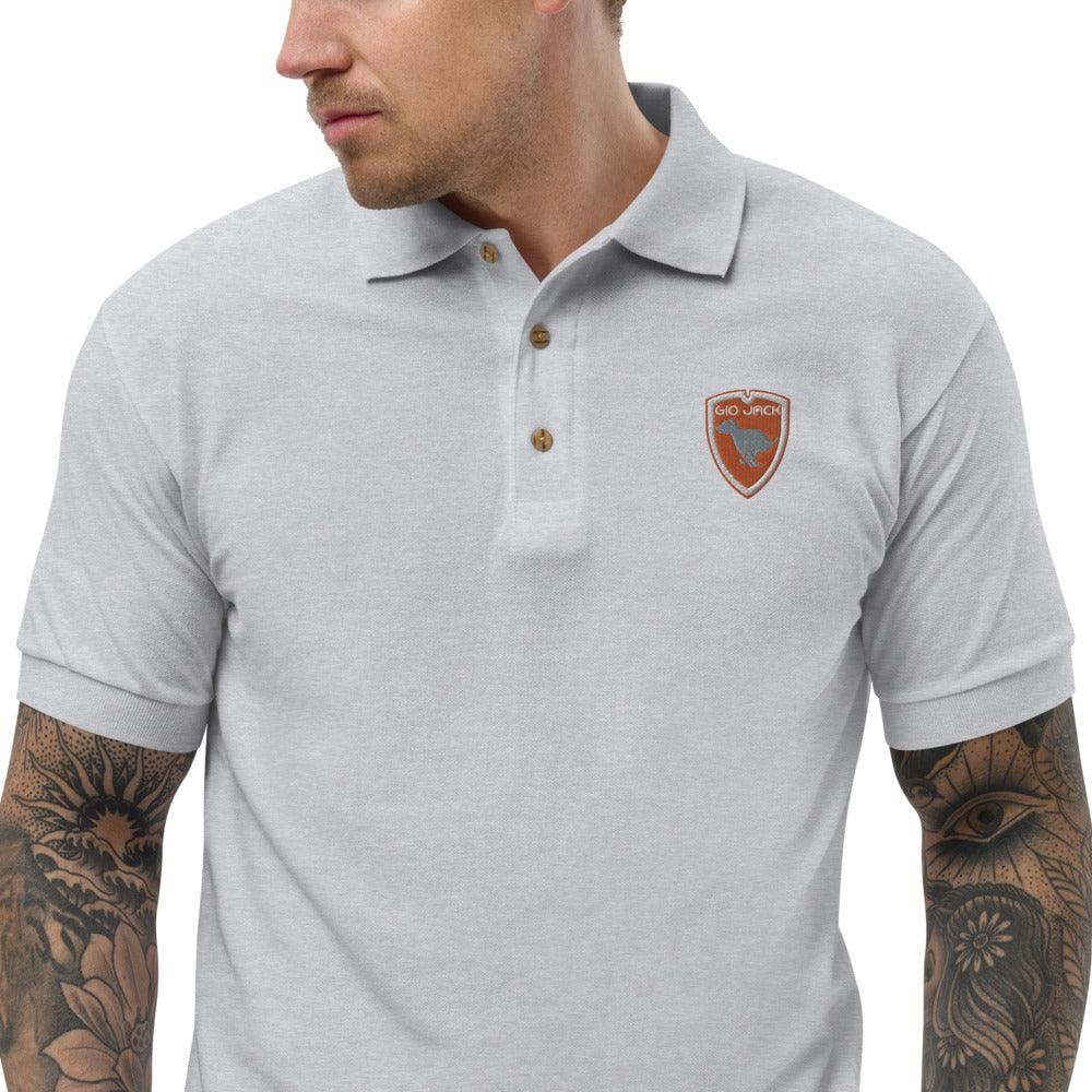 Polo Gio Jack Classic Embroidered Bicolor Orange White GIO JACK