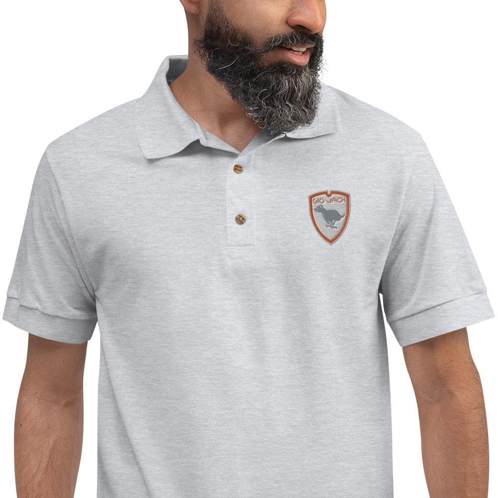 Polo Gio Jack Classic Embroidered Bicolor Grey Orange GIO JACK