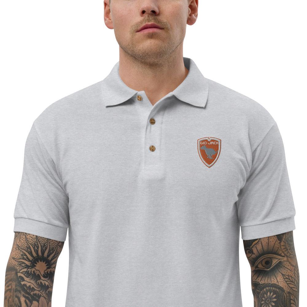 Polo Gio Jack Classic Embroidered Bicolor Orange White GIO JACK