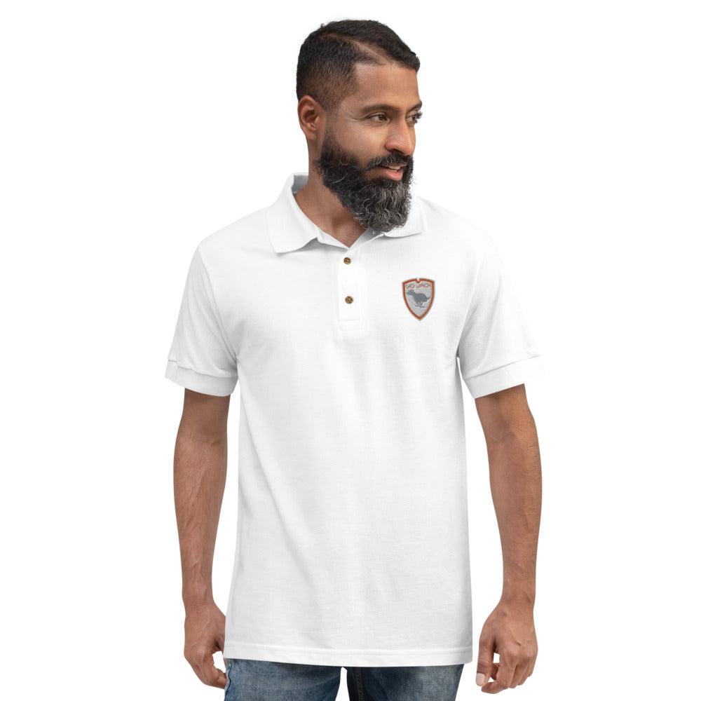 Polo Gio Jack Classic Embroidered Bicolor Grey Orange GIO JACK