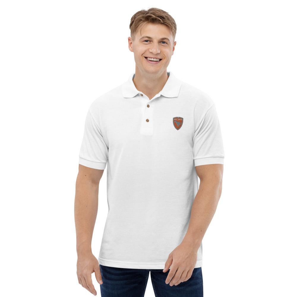 Polo Gio Jack Classic Embroidered Bicolor Orange Grey GIO JACK