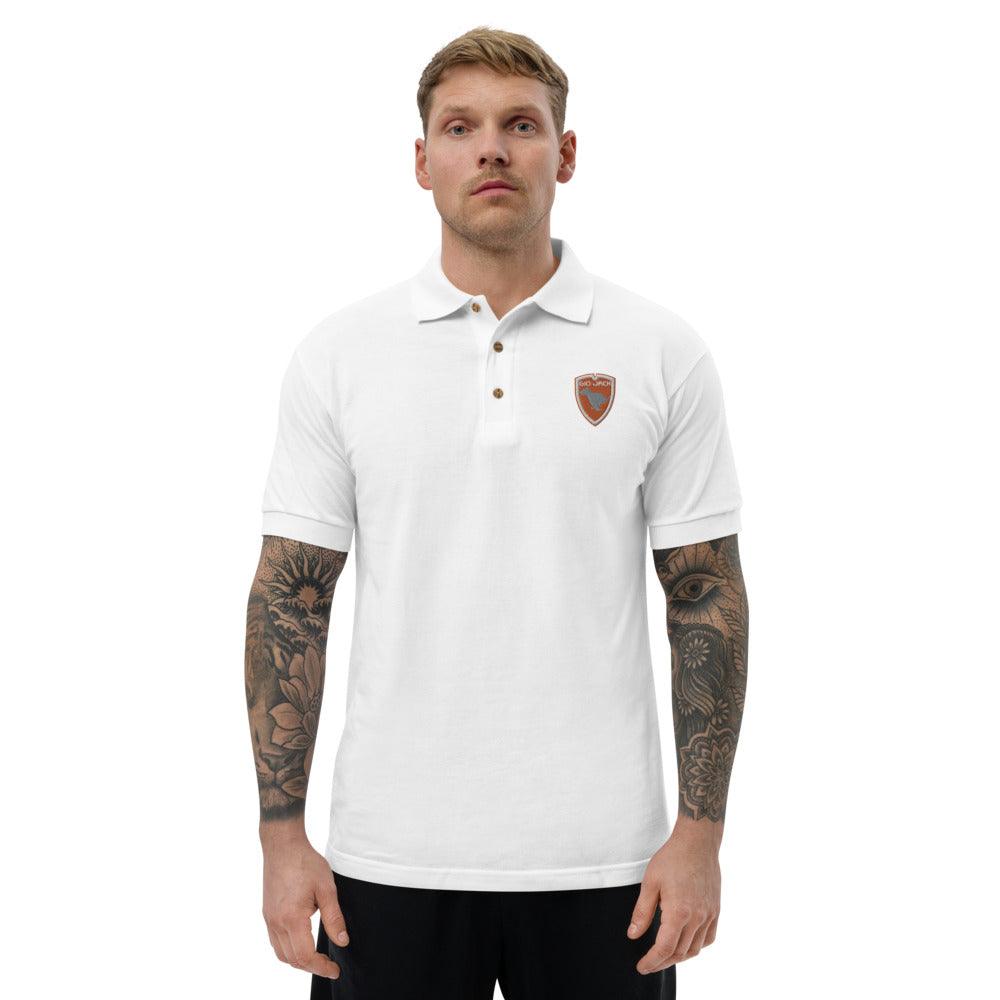 Polo Gio Jack Classic Embroidered Bicolor Orange White GIO JACK
