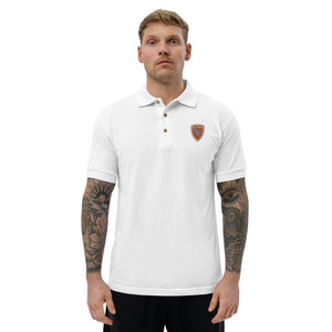 Polo Gio Jack Classic Embroidered Bicolor Orange White GIO JACK