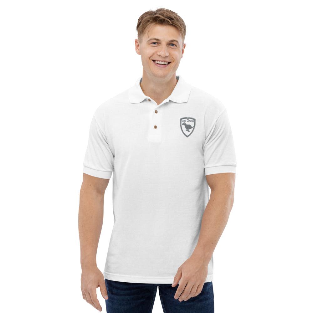 Polo Gio Jack Classic Embroidered Bicolor Grey White GIO JACK