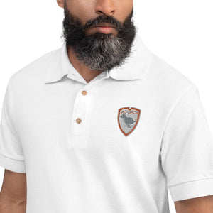 Polo Gio Jack Classic Embroidered Bicolor Grey Orange GIO JACK