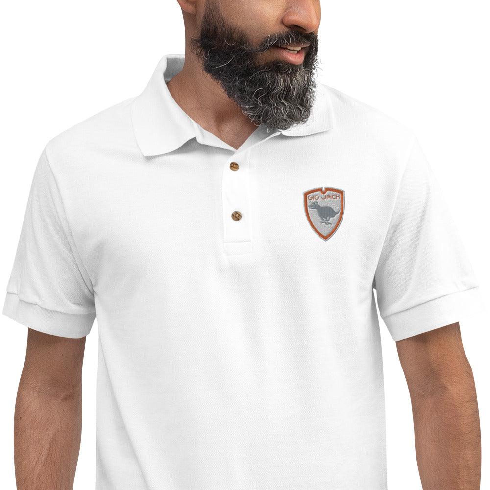 Polo Gio Jack Classic Embroidered Bicolor Grey Orange GIO JACK