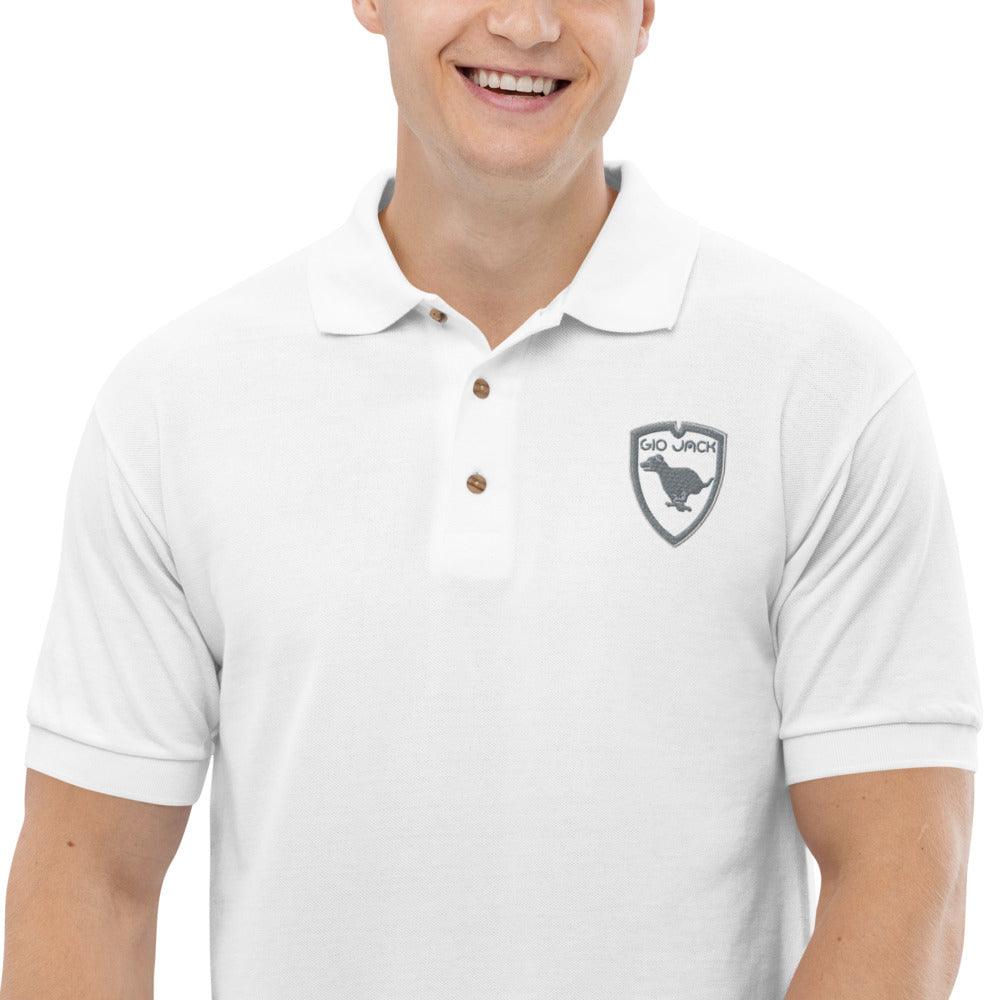 Polo Gio Jack Classic Embroidered Bicolor Grey White GIO JACK