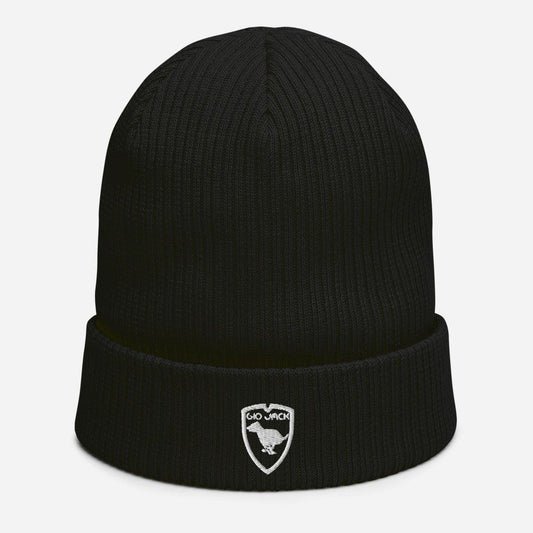 Organic Ribbed Beanie Logo 1 W GIO JACK