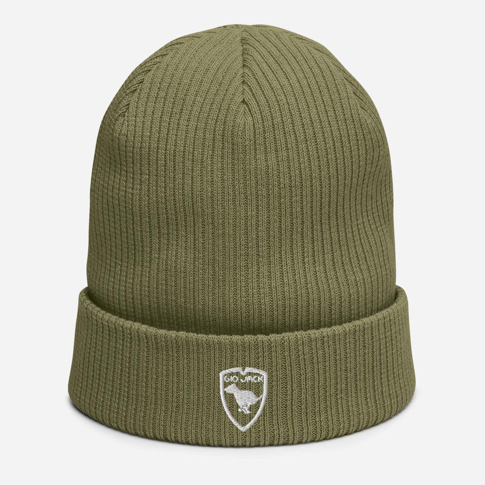 Organic Ribbed Beanie Logo 1 W GIO JACK