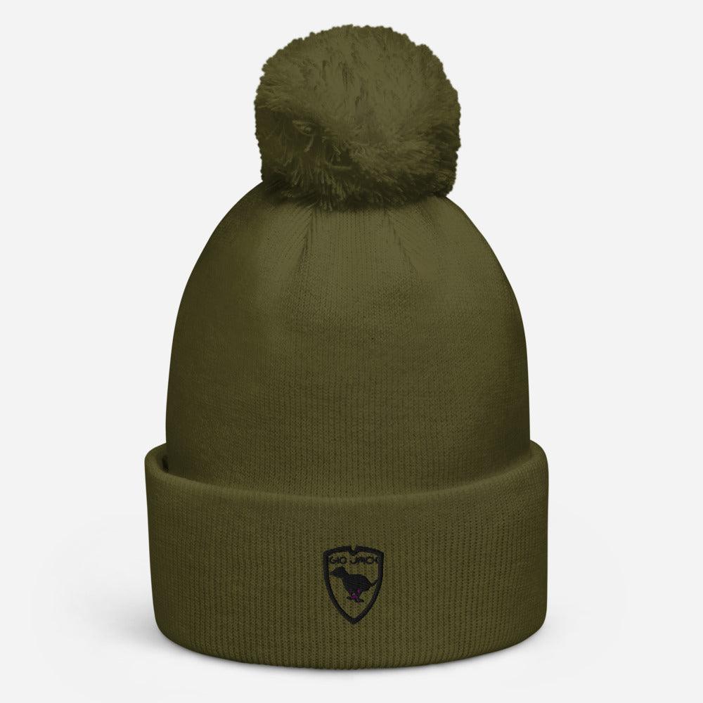 Pom Pom Beanie Logo 1 B GIO JACK