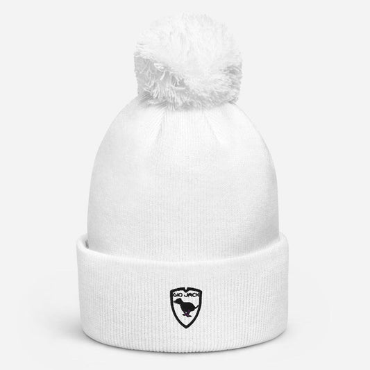 Pom Pom Beanie Logo 1 B GIO JACK