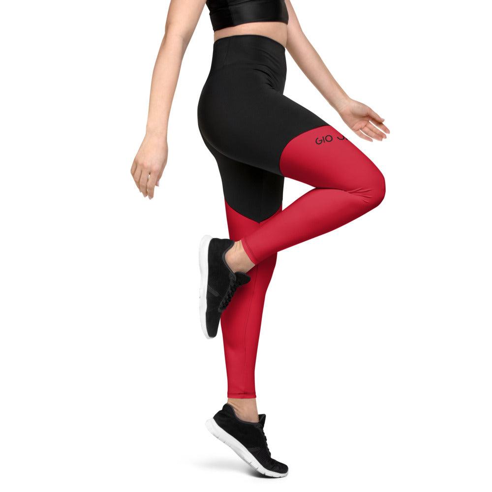 Sports Leggings Logs Red B FR GIO JACK