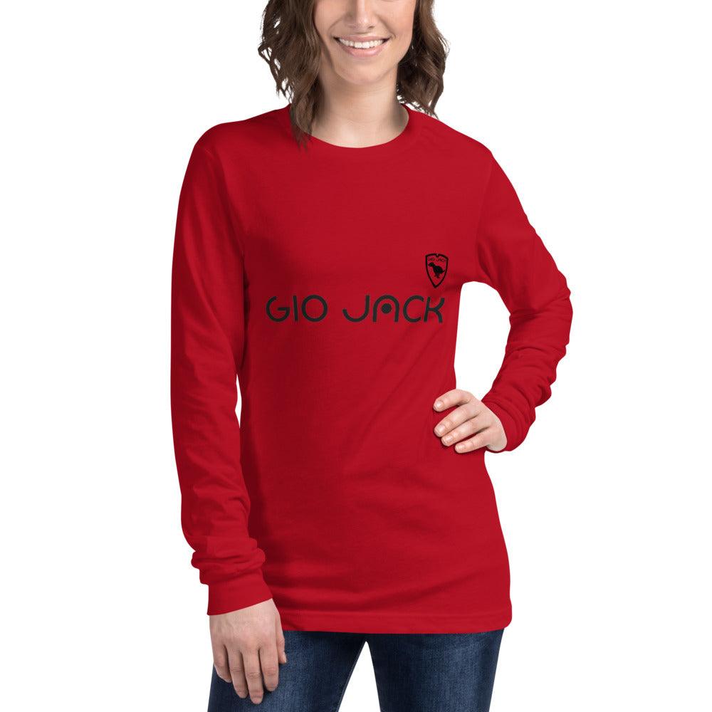 Unisex Long Sleeve Tee Wom Logs B F GIO JACK