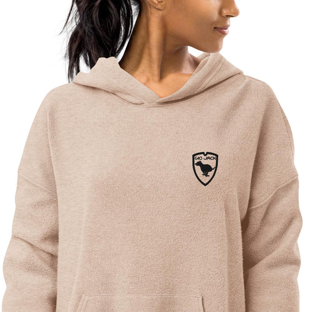 Unisex Sueded Fleece Hoodie Wom Logo 1 B F GIO JACK