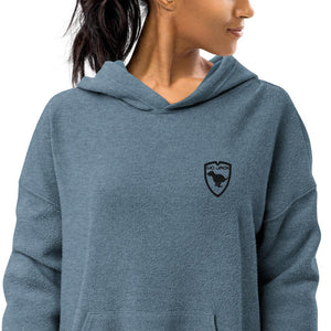 Unisex Sueded Fleece Hoodie Wom Logo 1 B F GIO JACK