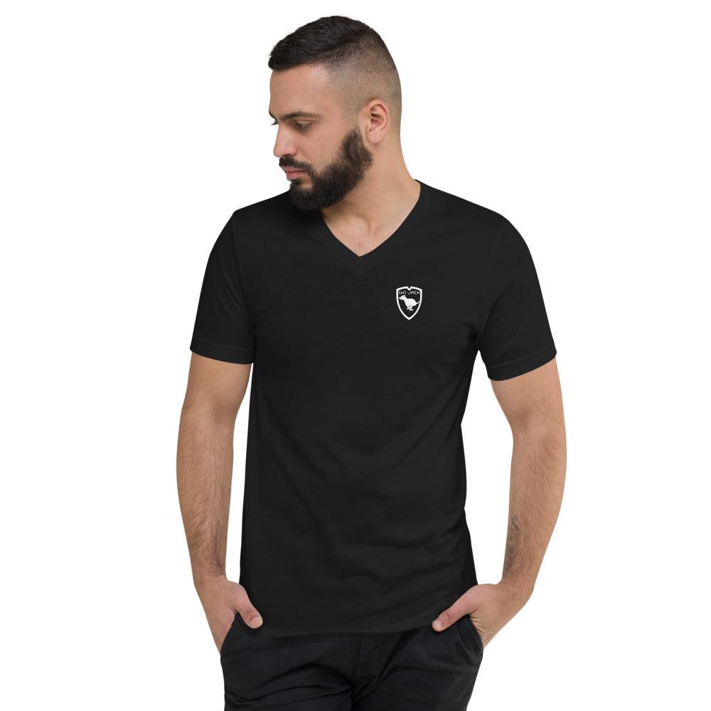 Short Sleeve V-Neck T-Shirt Logo 1 W F GIO JACK