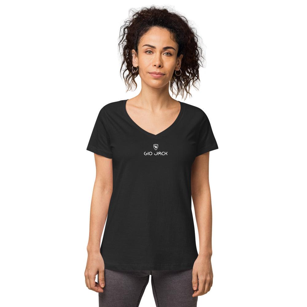 Women’s fitted V-Neck T-Shirt Logs 1 W GIO JACK