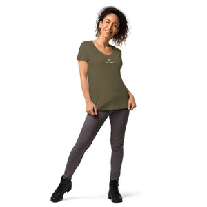 Women’s fitted V-Neck T-Shirt Logs 1 W GIO JACK