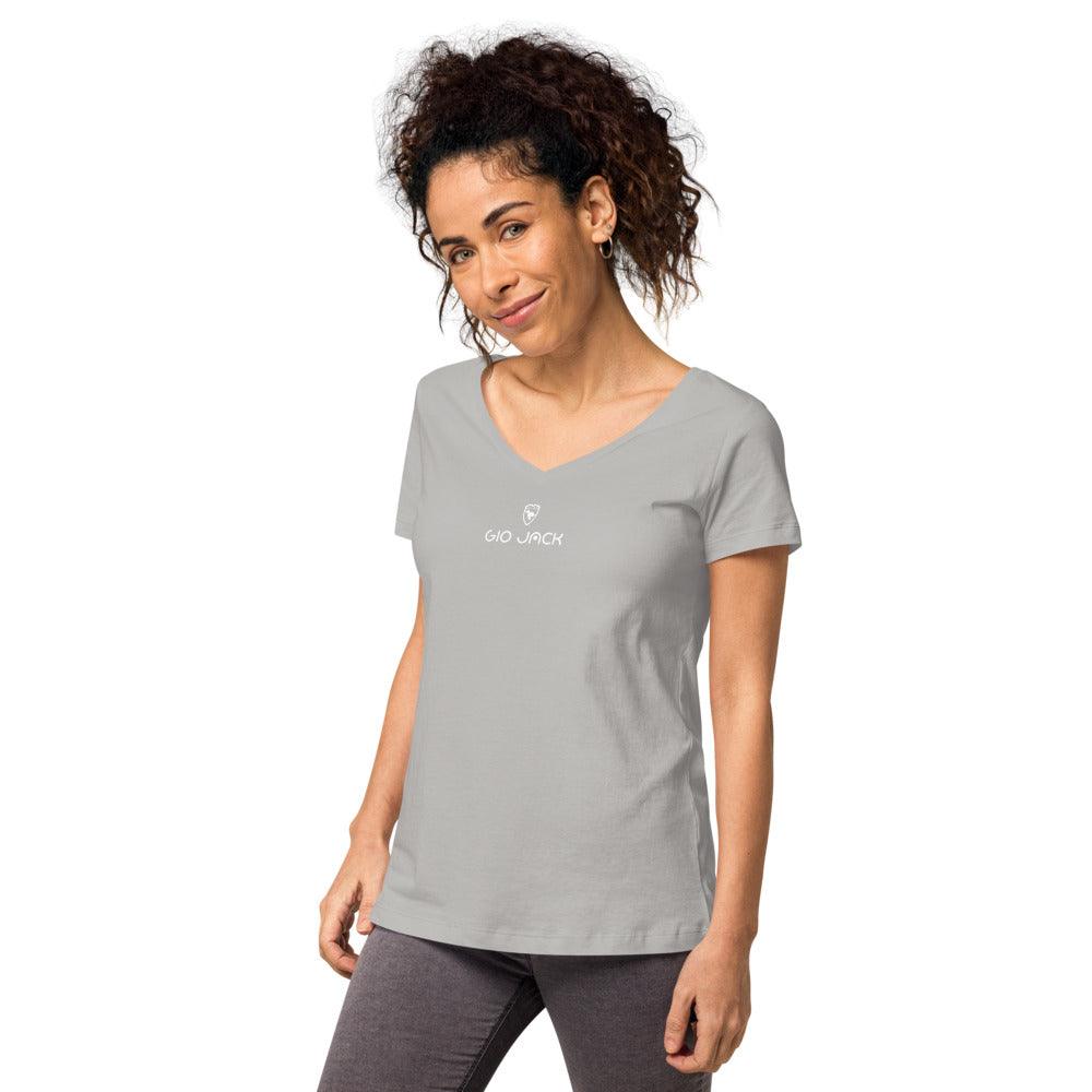 Women’s fitted V-Neck T-Shirt Logs 1 W GIO JACK