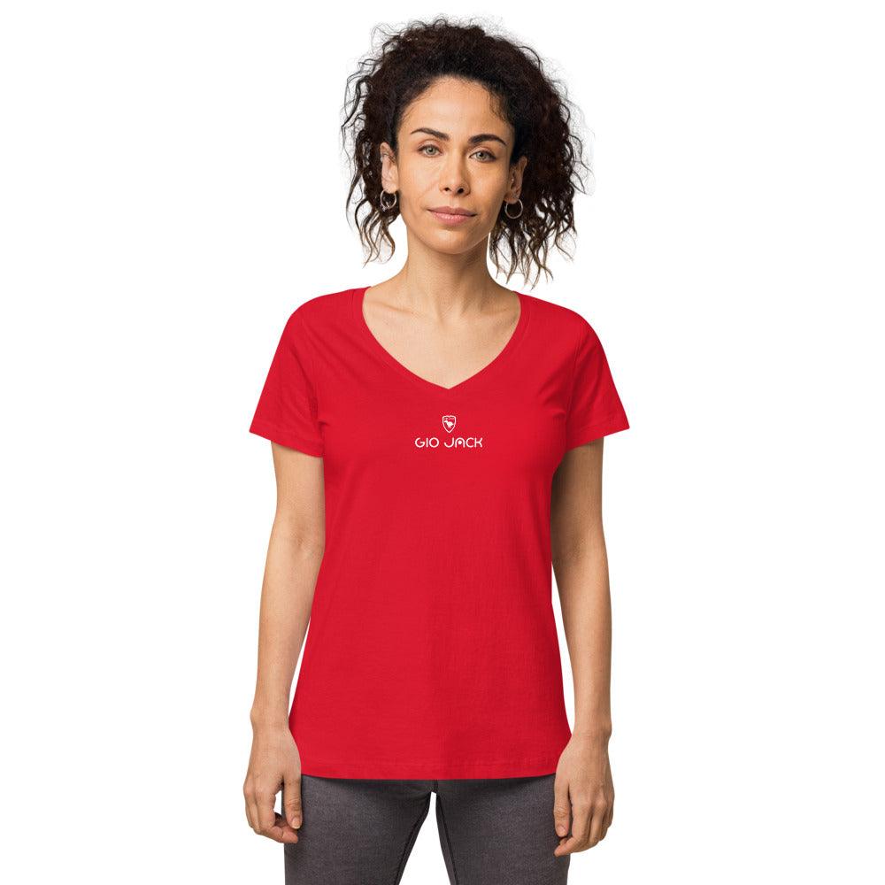 Women’s fitted V-Neck T-Shirt Logs 1 W GIO JACK